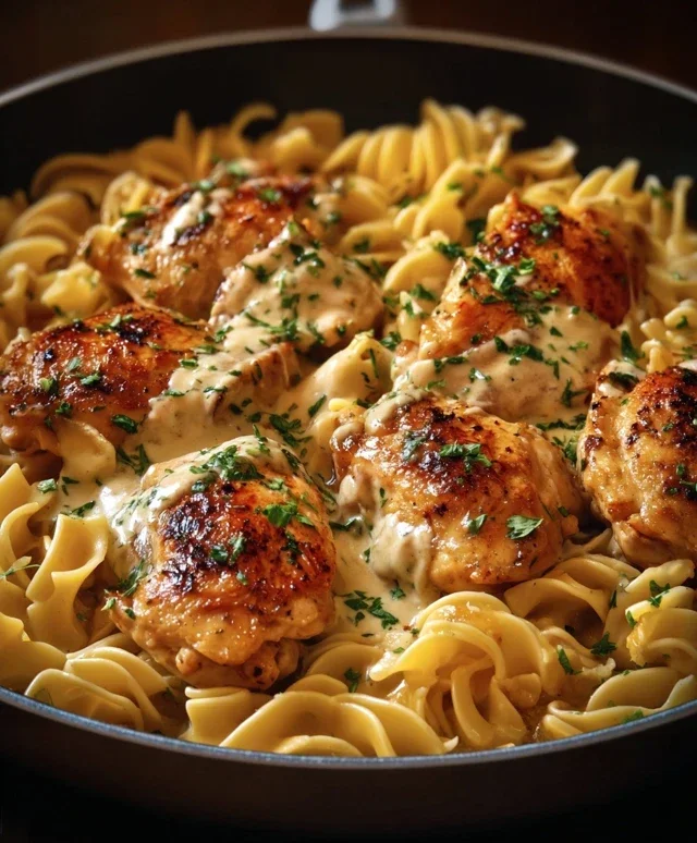 One-Pan Chicken with Buttered Noodles