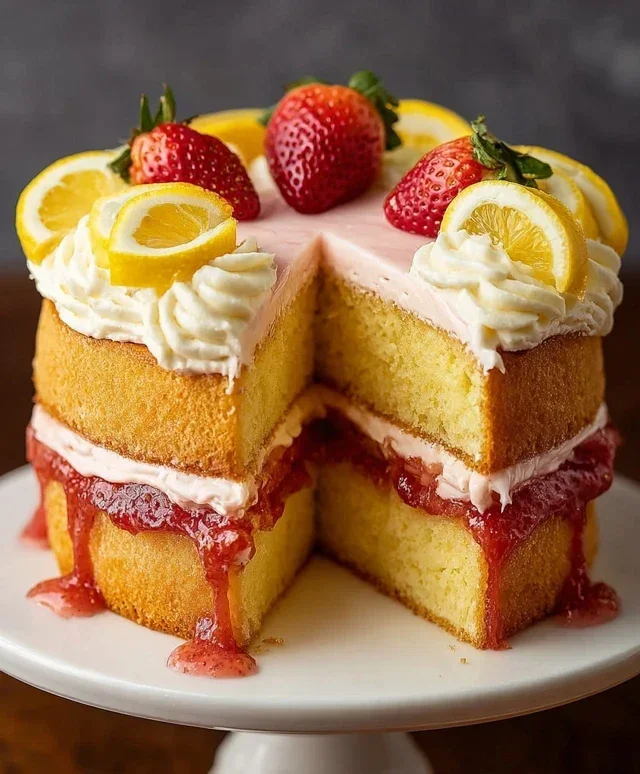 Strawberry Lemonade Cake