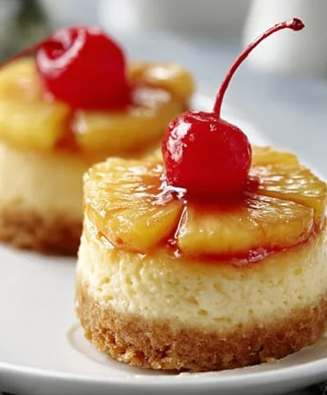 Mini Pineapple Upside-Down Cheesecakes