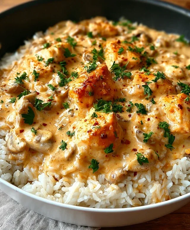 Creamy Smothered Chicken and Rice