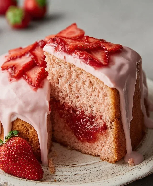 Small-batch Vegan Strawberry Cake