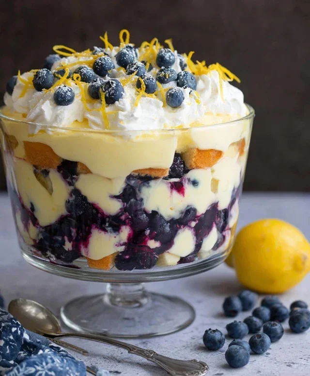 Easy Lemon Blueberry Trifle Recipe