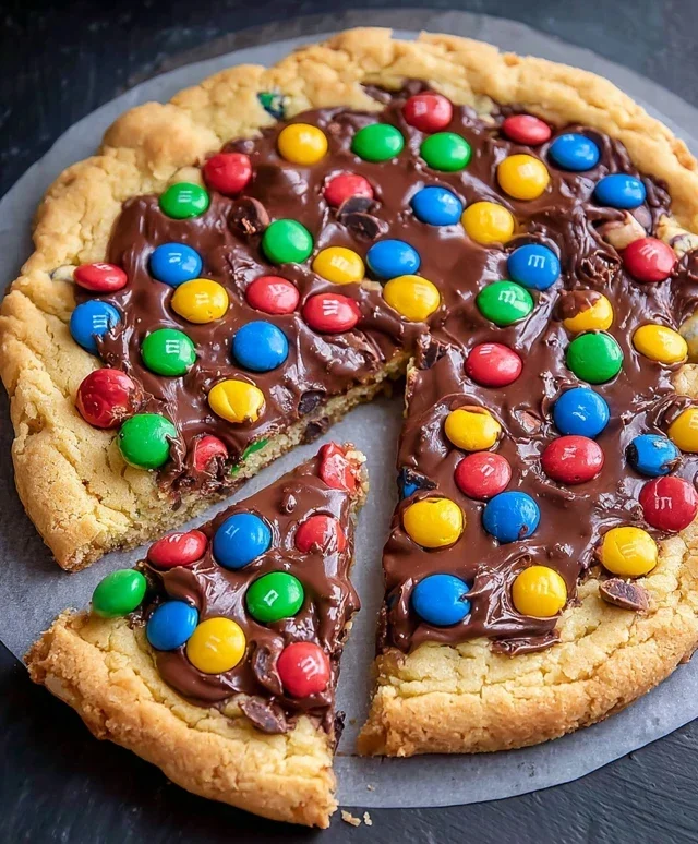 M&M Cookie Pizza
