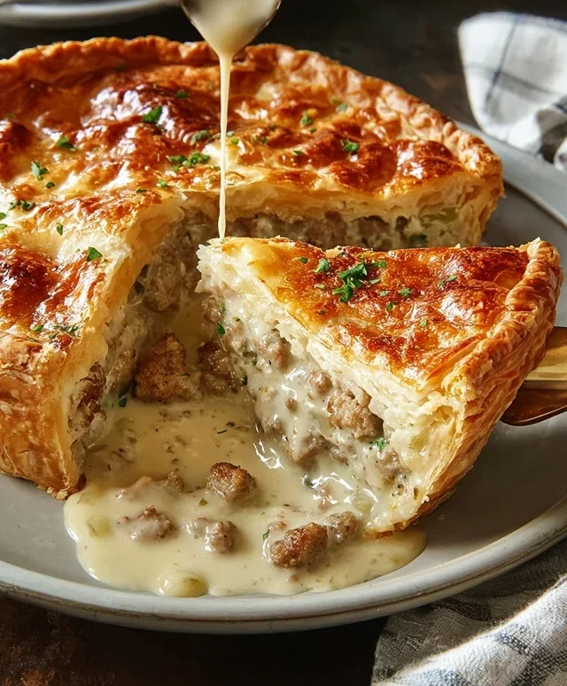 Sausage Gravy Puff Pie