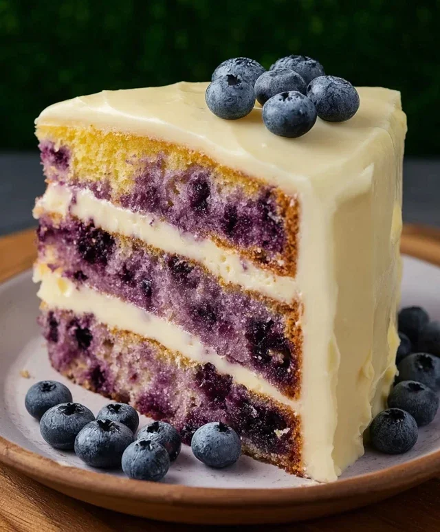 Blueberry Cake with Lemon Cream Cheese Frosting