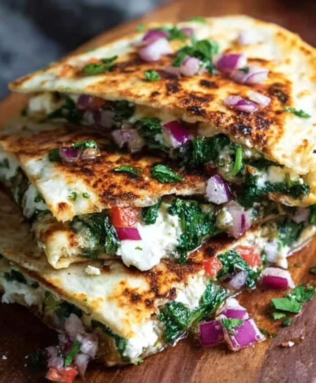 Spinach and Feta Quesadillas