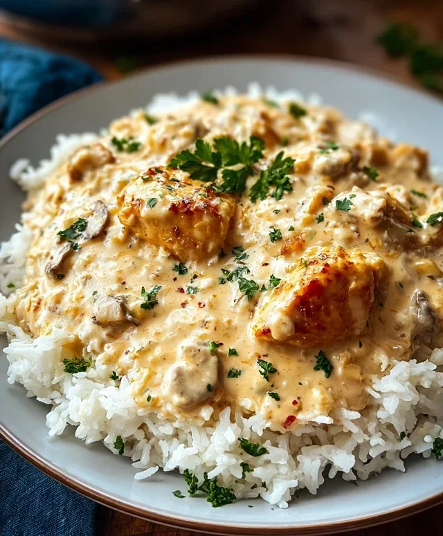 Creamy Smothered Chicken and Rice