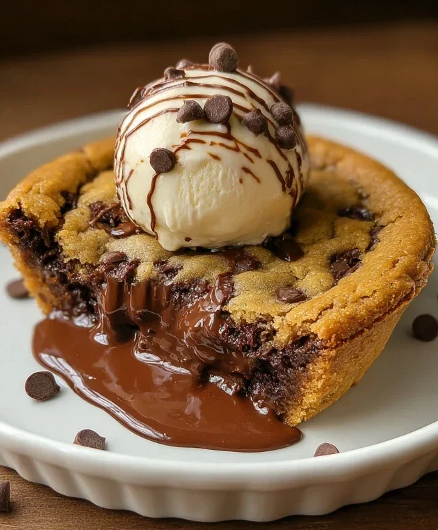 Deep Dish Nutella Cookie Pie