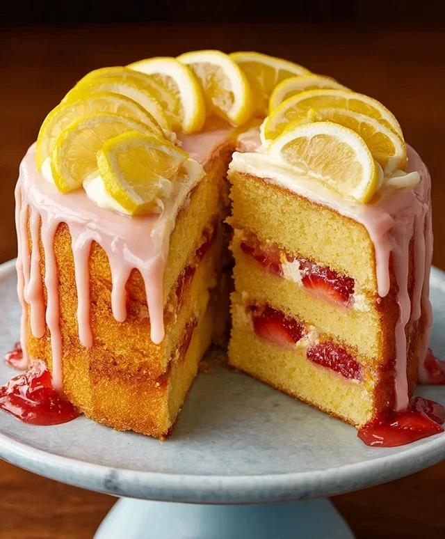 Strawberry Lemonade Cake