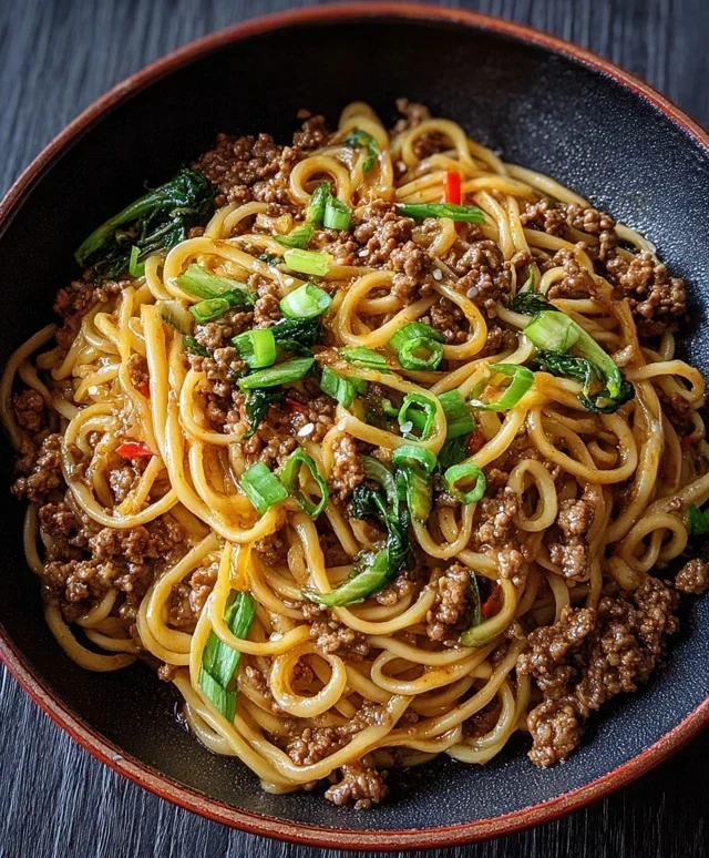Asian Ground Beef Noodles