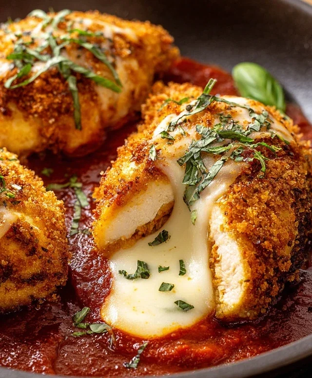 Stuffed Chicken Parmesan Dish