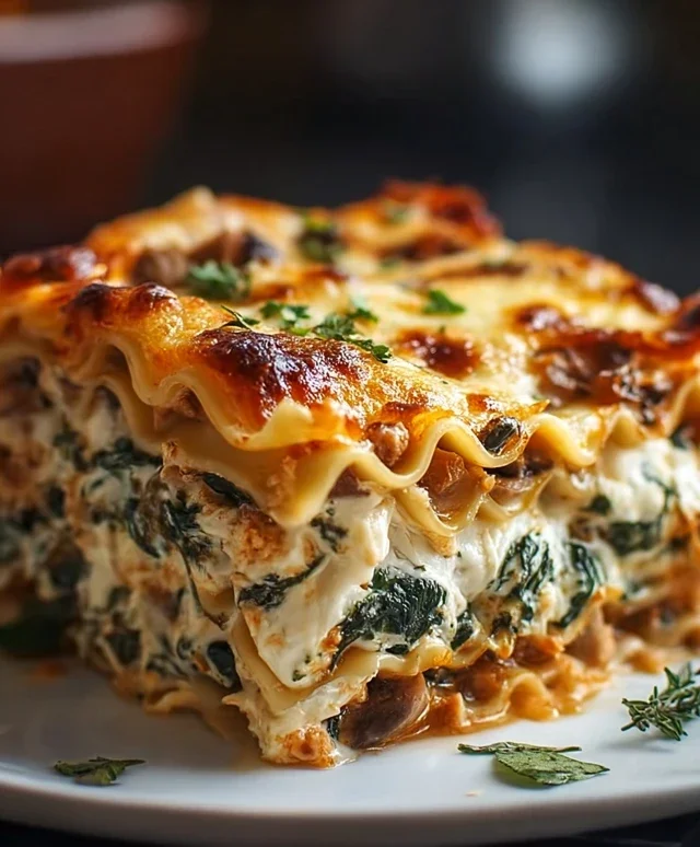Mushroom And Spinach Lasagna Recipe