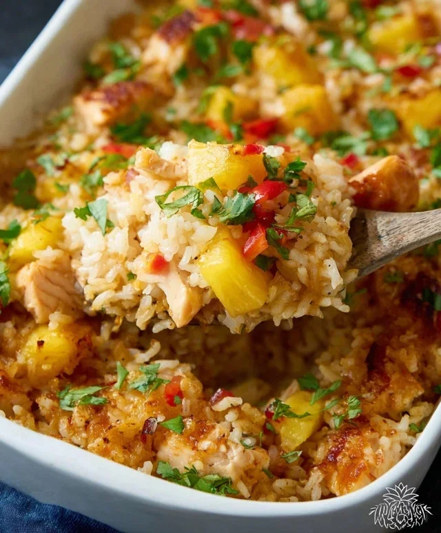 Aloha Pineapple Chicken Rice Casserole