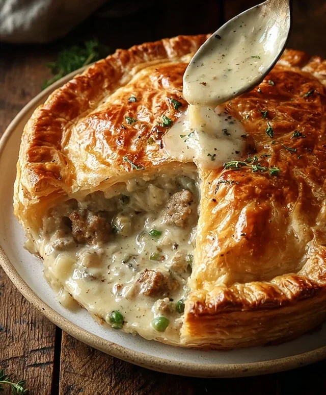 Sausage Gravy Puff Pie