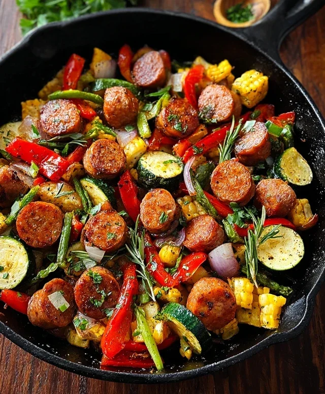 Sausage and Veggies Skillet