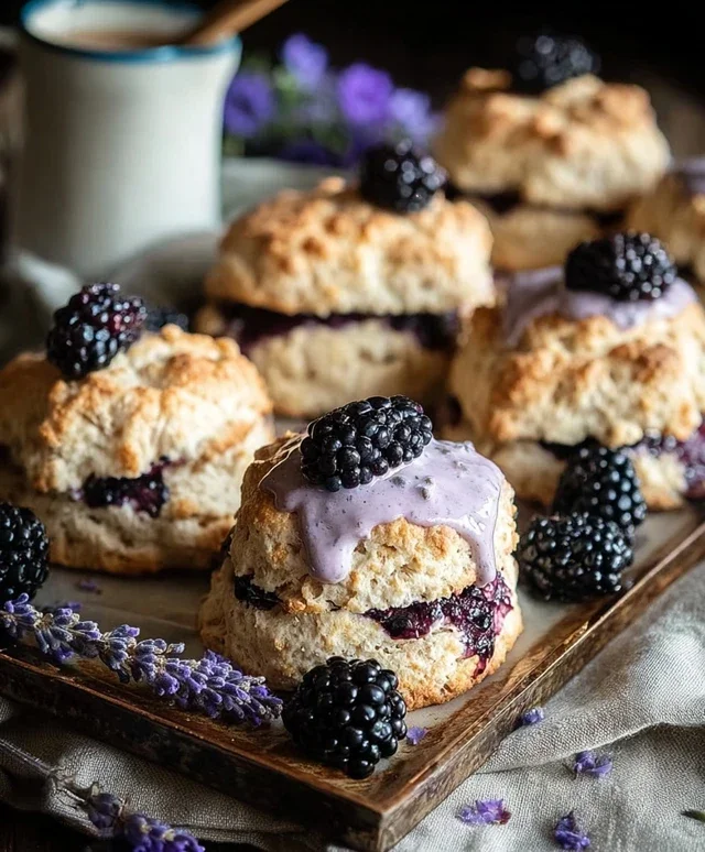 Blackberry Lavender Scones