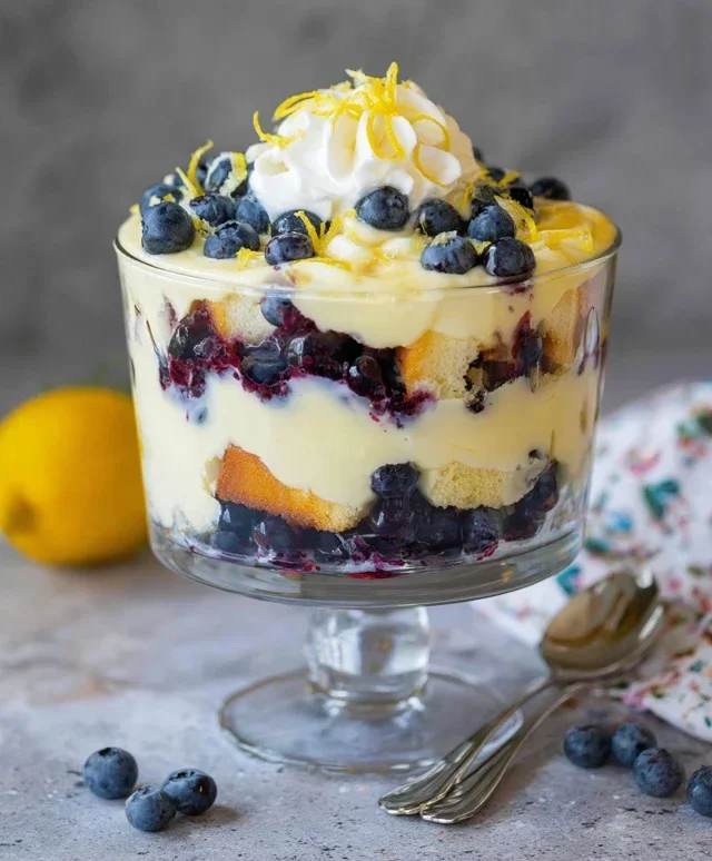 Easy Lemon Blueberry Trifle Recipe