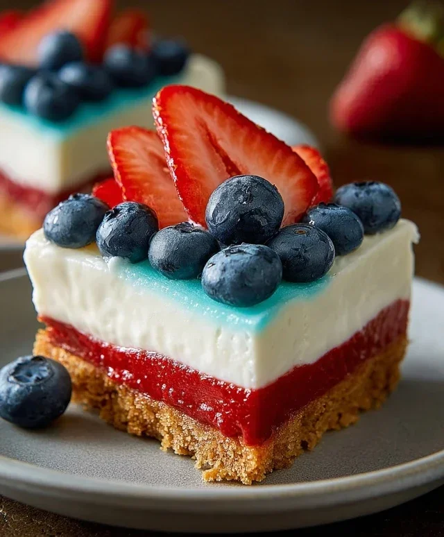No Bake Patriotic Cheesecake