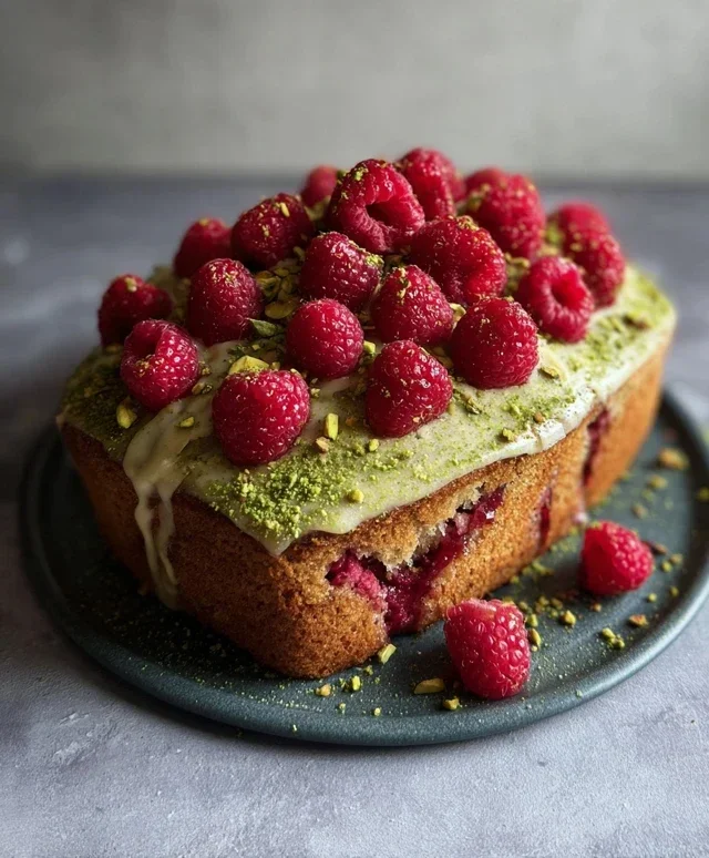 Pistachio Raspberry Cake