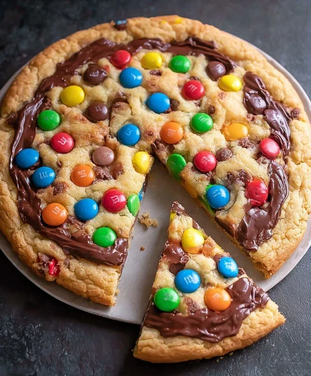 M&M Cookie Pizza