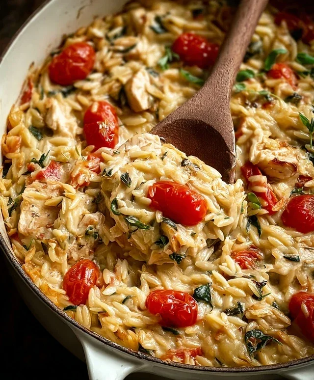 Orzo Tuscan Chicken Bake