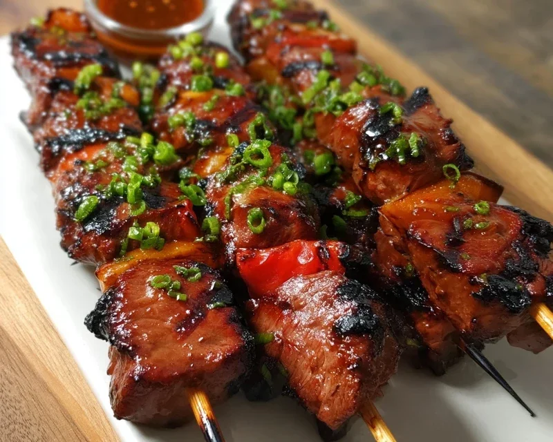 BBQ Beef Skewers with Filipino BBQ Marinade