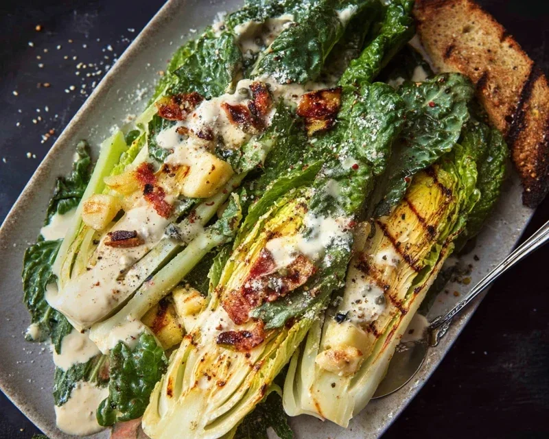 Grilled Romaine Caesar Salad Recipe