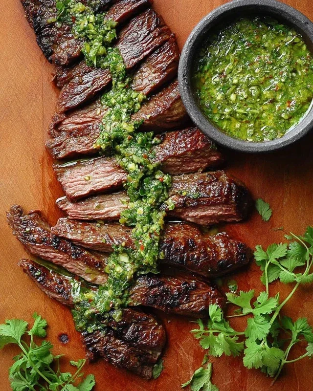 Skirt Steak Marinade Recipe with Chimichurri Recipe