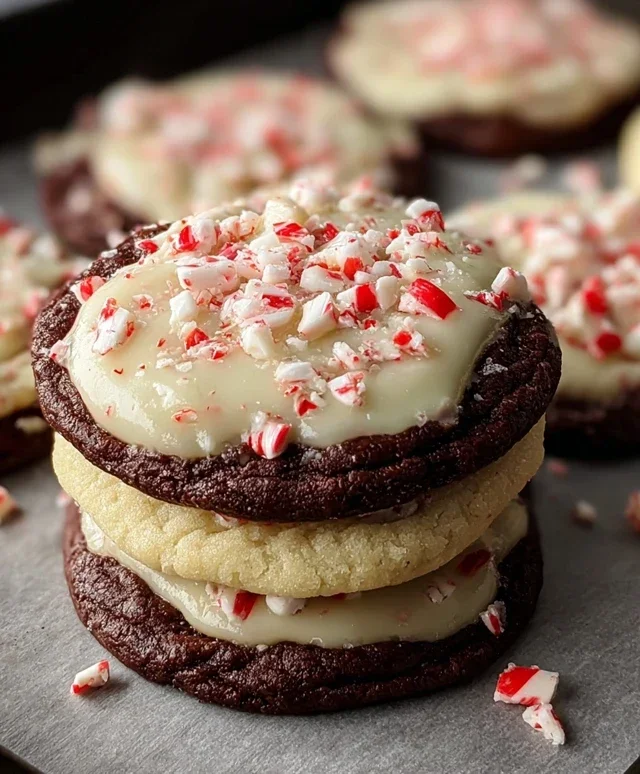 White Chocolate Peppermint Bark Cookies