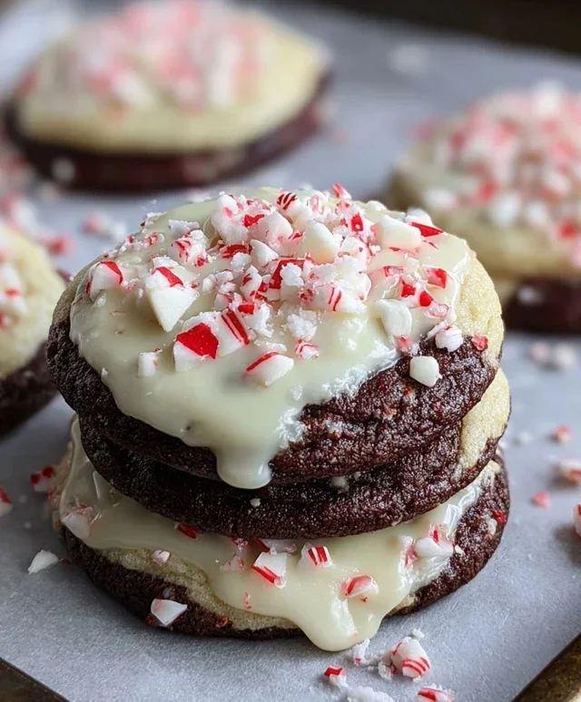 White Chocolate Peppermint Bark Cookies