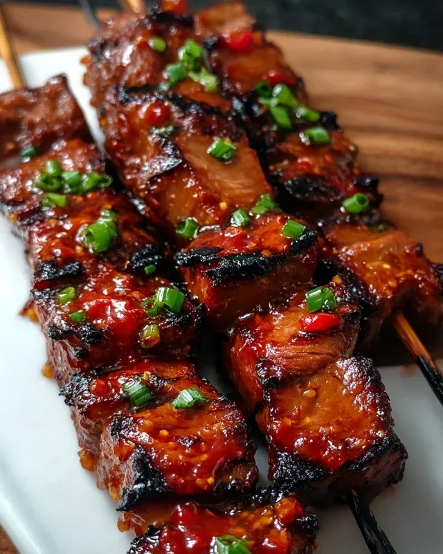 BBQ Beef Skewers with Filipino BBQ Marinade