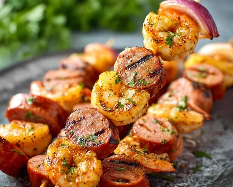 Sausage and Shrimp Kabobs