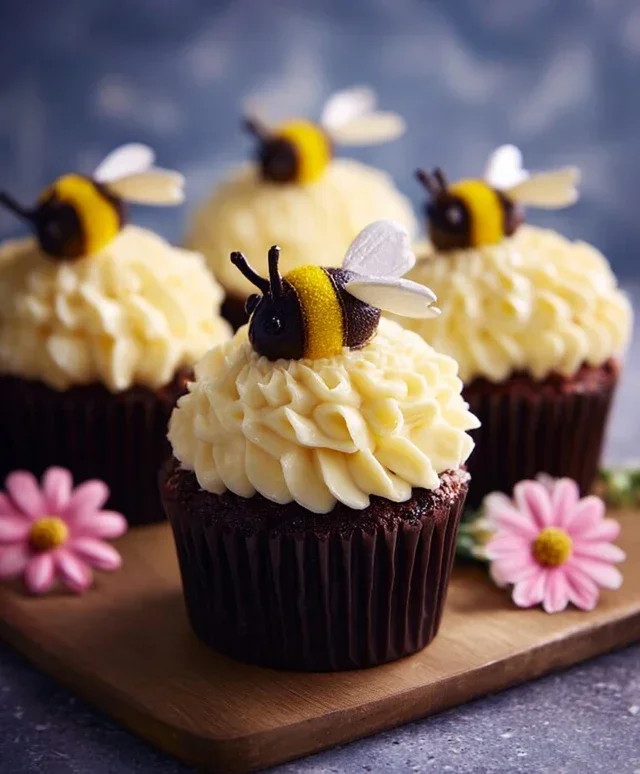 DIY Bumblebee & Flower Cupcakes
