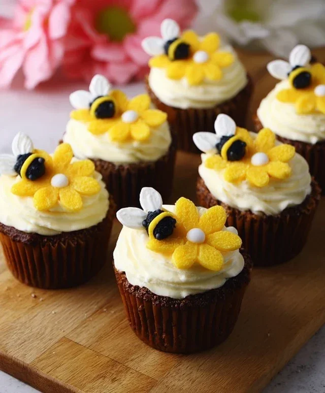 DIY Bumblebee & Flower Cupcakes