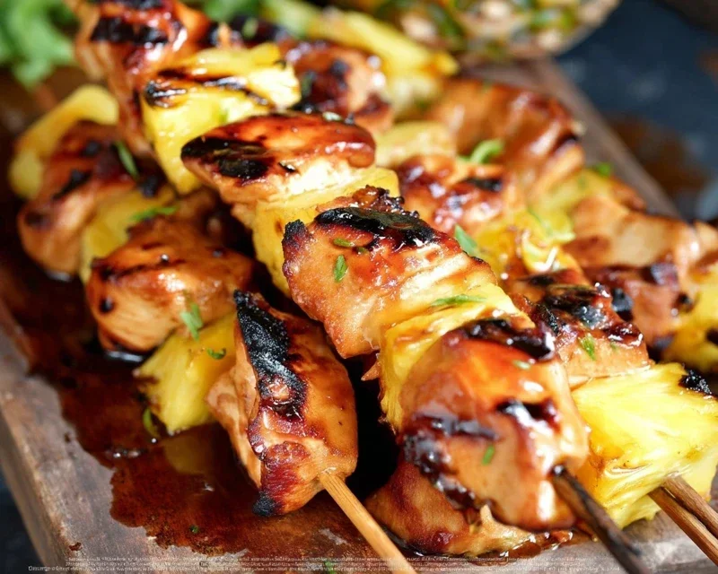 Pineapple Chicken Kebabs Recipe