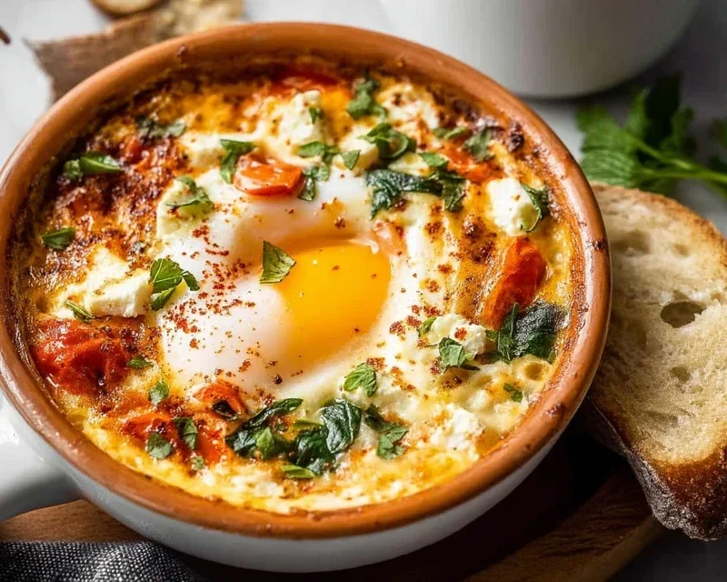 Baked Feta Eggs