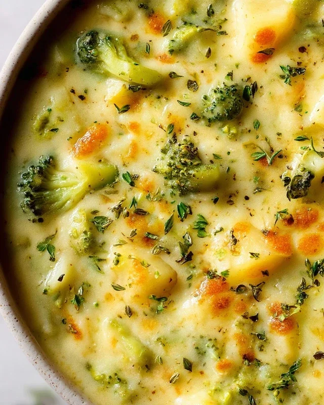 Broccoli Potato Cheese Soup Recipe