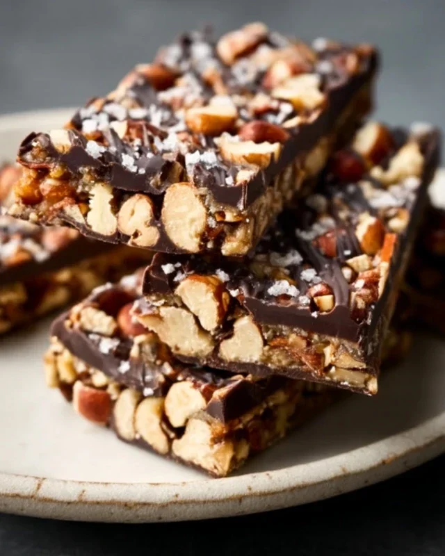 Dark Chocolate and Sea Salt Nut Bars