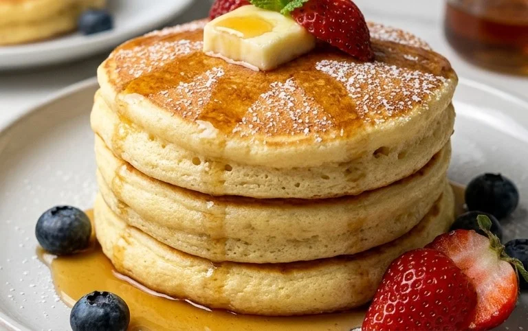 Fluffy Japanese Soufflé Pancakes