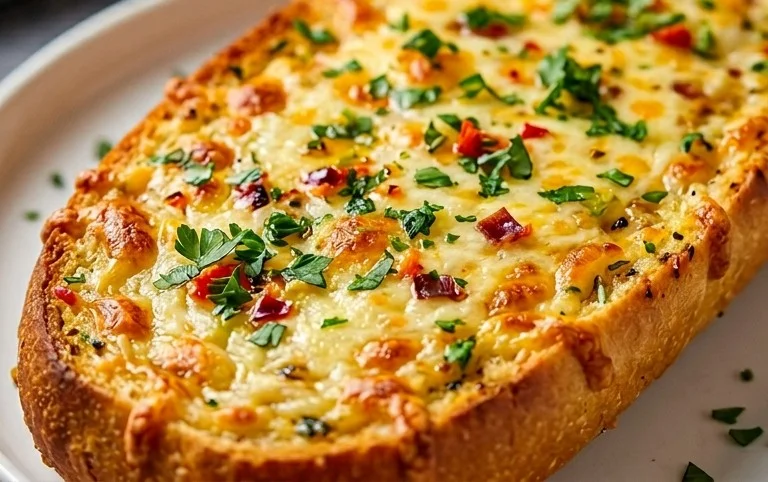 BEST CHEESY GARLIC BREAD RECIPE