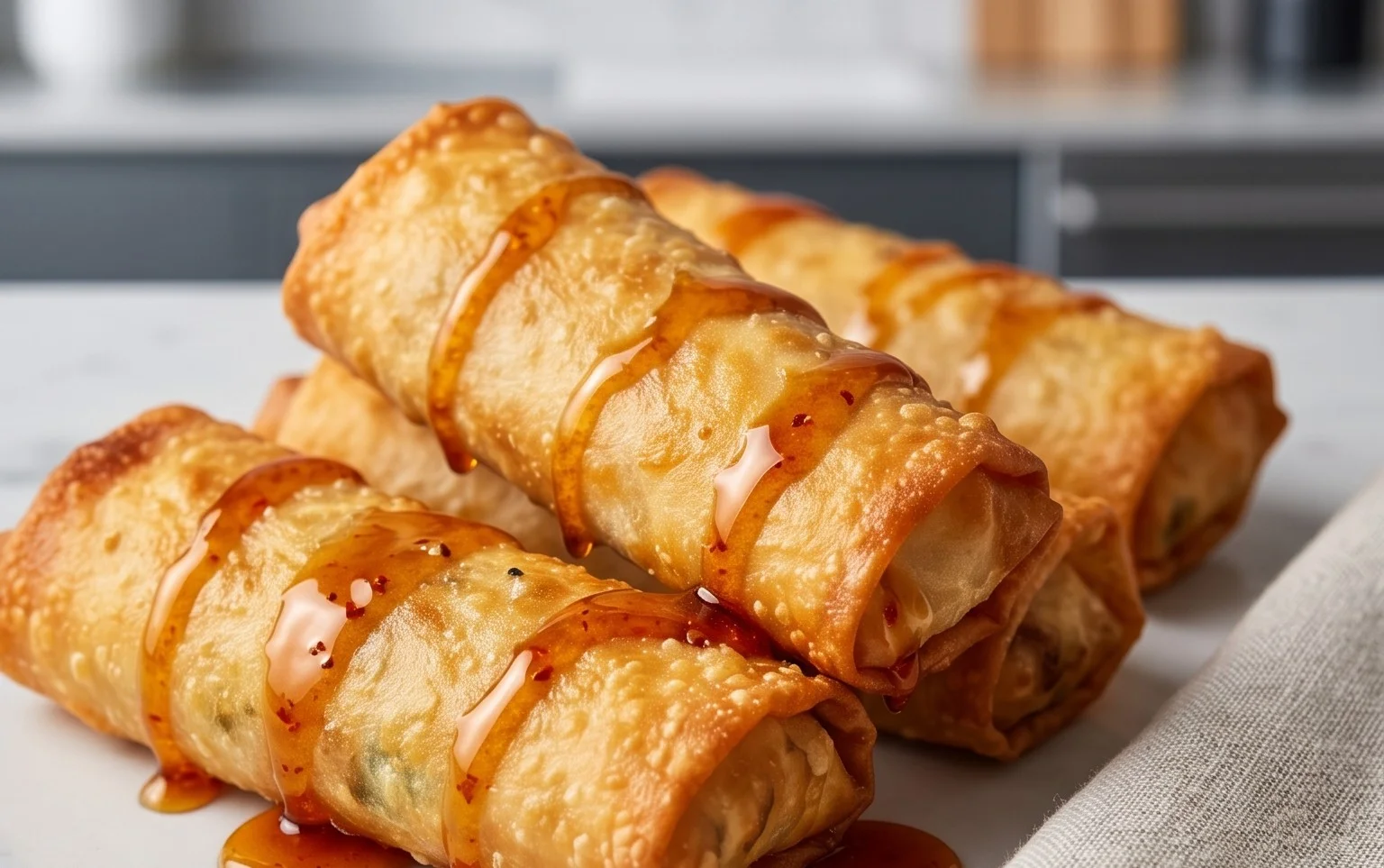 Indulgent Oven Fried Feta Rolls with Chili Honey Magic