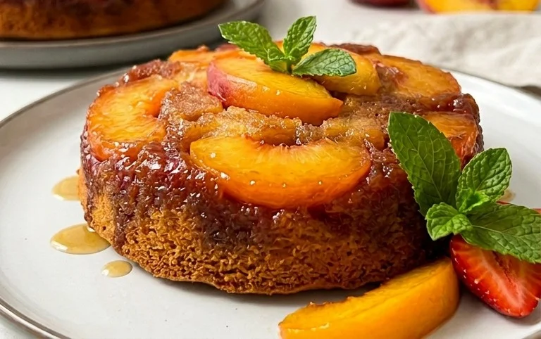 Peach Upside-Down Cake Recipe