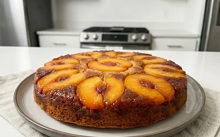 Peach Upside-Down Cake Recipe