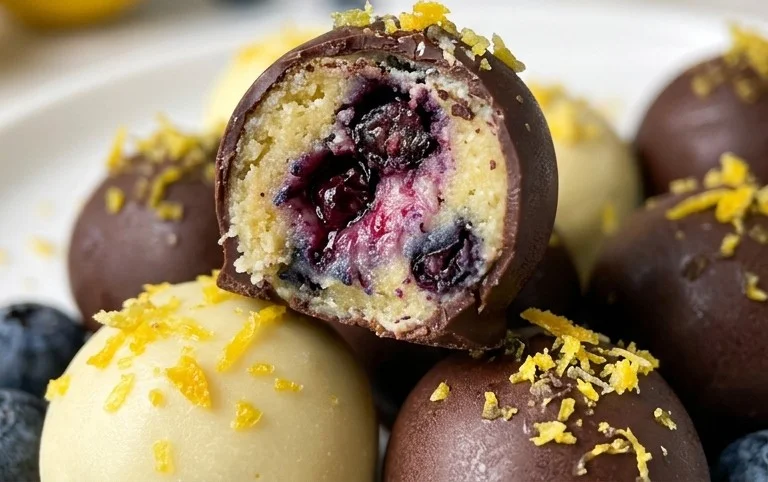 LEMON BLUEBERRY TRUFFLES
