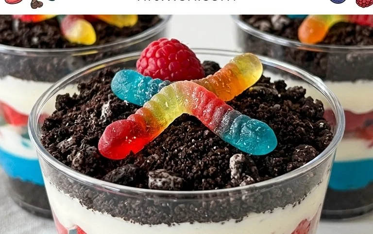 Red, White and Blue Dirt Cups