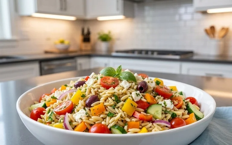 Rainbow Orzo Salad