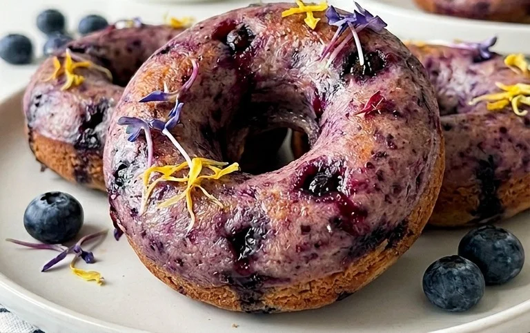 Wild Blueberry Cake Donuts