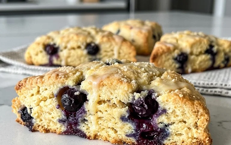 Almond Flour Lemon Blueberry Scones