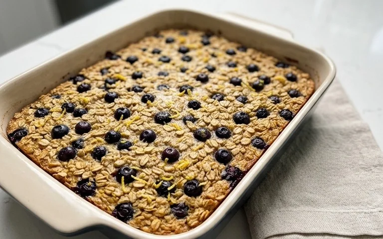 Lemon Blueberry Baked Oats