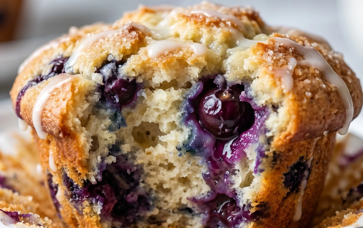 Sour Cream Blueberry Muffins